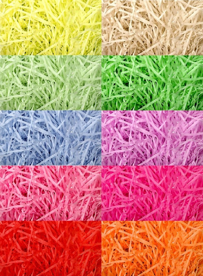 Zonon 10.6 Oz/ 300 g Easter Basket Grass Filler Paper Multicolor Stuffing Grass Bulk Shredded Tissue Easter Basket Gift Filler for Egg Stuffer Party Supplies DIY Candy Package(Multicolored) - Image 1